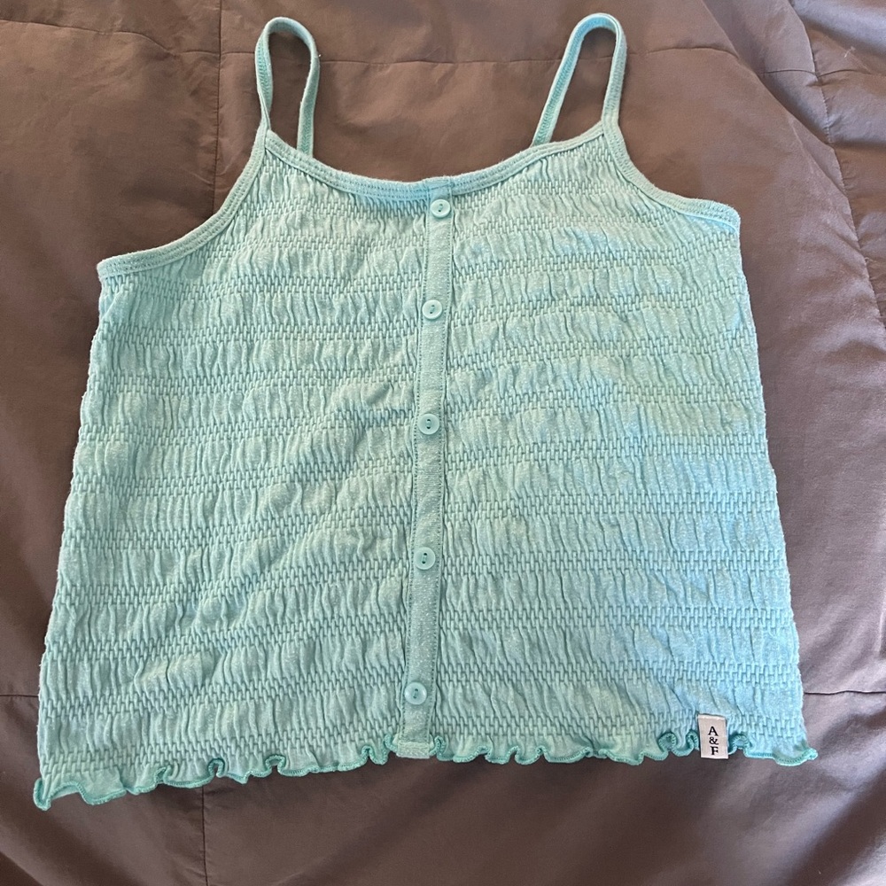 Abercrombie Kids Aqua Smocked Tank